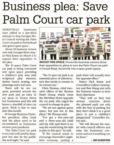 Business plea: Save Palm Court car park