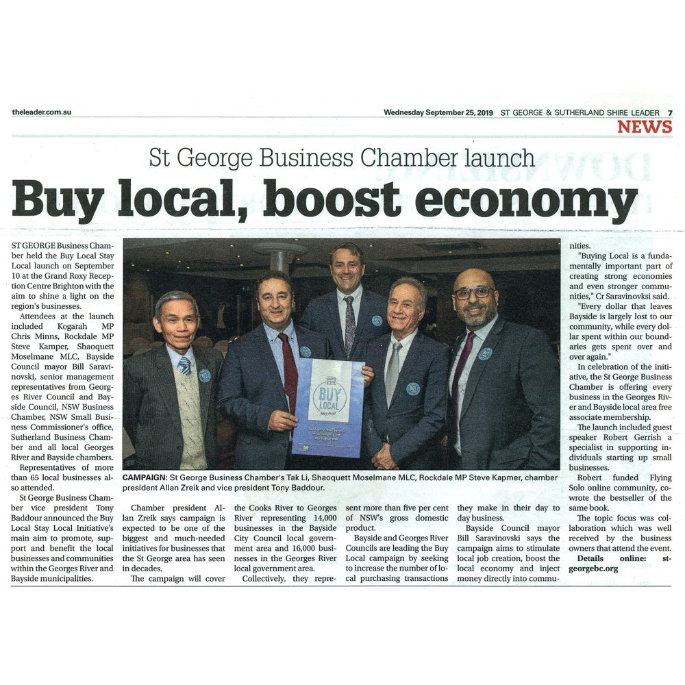 St George Business Chamber Launch Buy local, boost economy