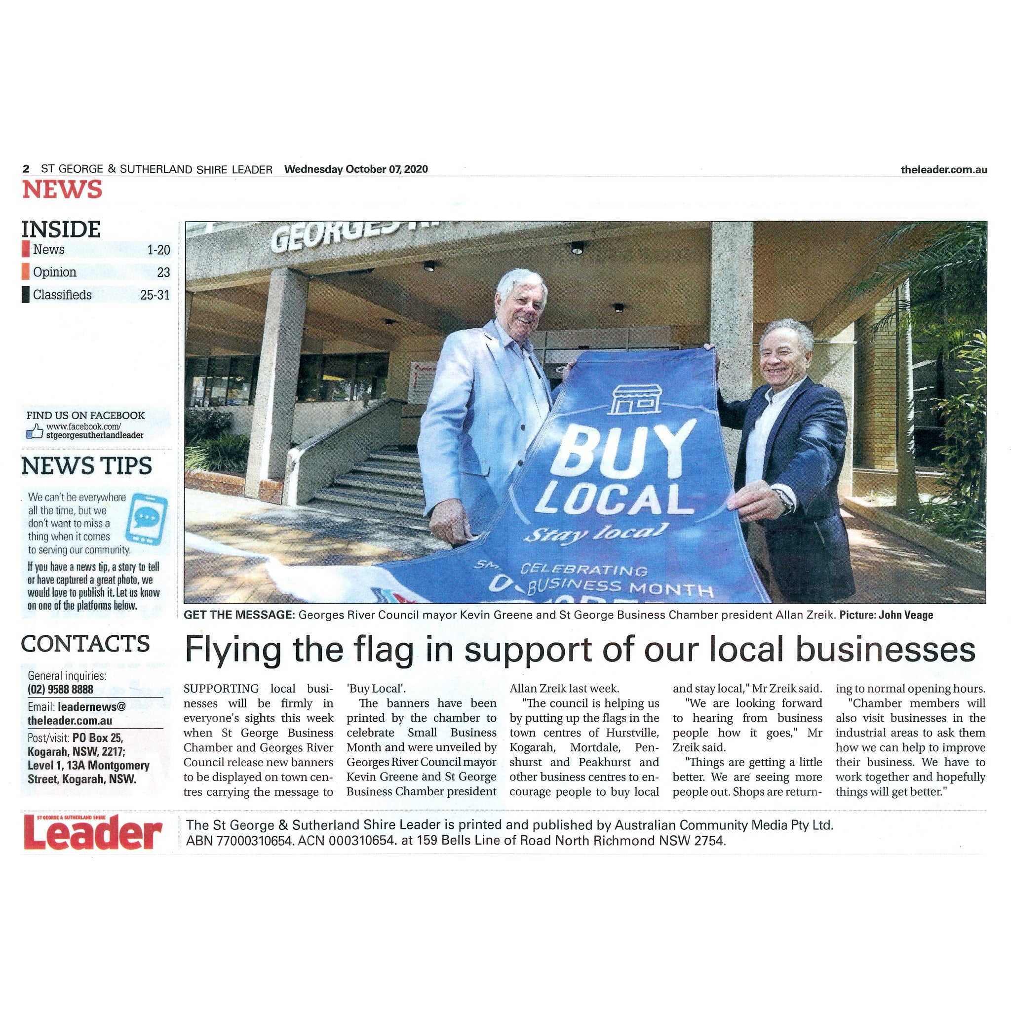 Flying the flag in support of our local businesses